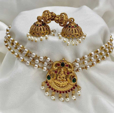 Shilpa Creation Brass Green, Maroon Jewellery Set(Pack of 1)