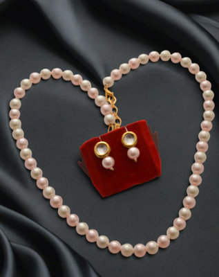 RADHEKRISHNA IMITATION Copper Gold-plated White Jewellery Set(Pack of 1)