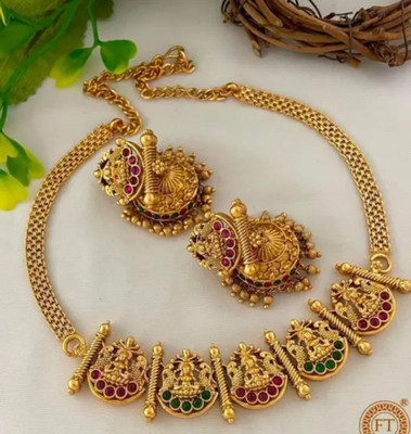 DIKSHA COLLECTION Alloy Gold-plated Multicolor Jewellery Set(Pack of 1)