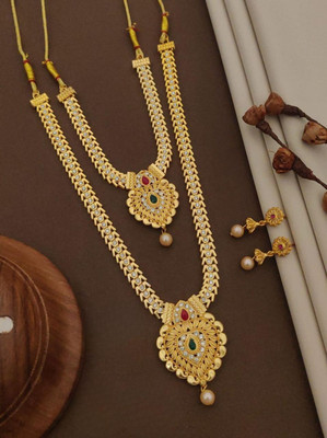 NKSTUDIOS Alloy Gold-plated Gold Jewellery Set(Pack of 10)