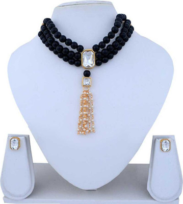 house of common Brass Brass Black, Gold Jewellery Set(Pack of 1)