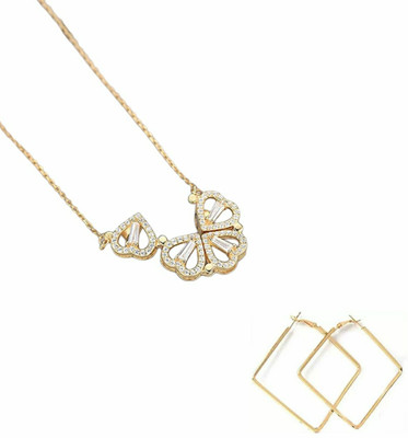 Vipunj Brass, Stainless Steel Gold-plated Gold Jewellery Set(Pack of 2)