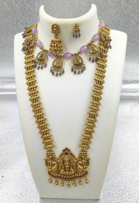 Shilpa Creation Alloy Gold-plated Purple Jewellery Set(Pack of 1)