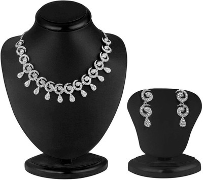 Atasi International Alloy Rhodium White Jewellery Set(Pack of 1)
