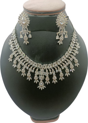 JAVERIA JEWELLRY CREATION Metal White Jewellery Set(Pack of 1)
