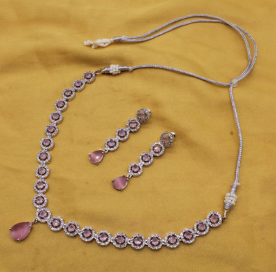 Shining Angel Copper Silver Pink Jewellery Set(Pack of 3)