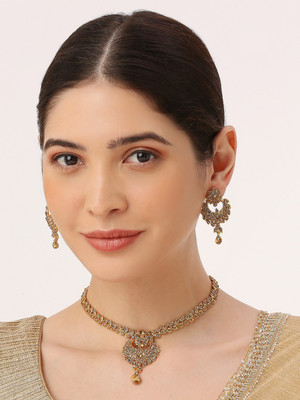 VATSALYA creation Alloy Gold-plated Gold, Bronze Jewellery Set(Pack of 1)