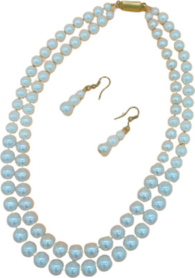 Zooni Collections Mother of Pearl White Jewellery Set(Pack of 1)