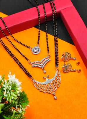 Divyanshi Collection Brass Silver Silver Jewellery Set(Pack of 4)