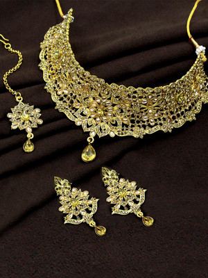 SAIYONI Alloy Gold-plated Gold Jewellery Set(Pack of 1)