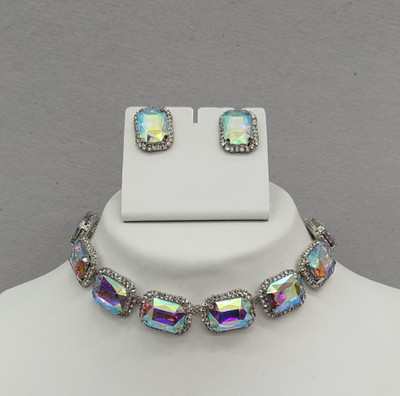 KHWAIHISH Alloy Silver Multicolor Jewellery Set(Pack of 1)