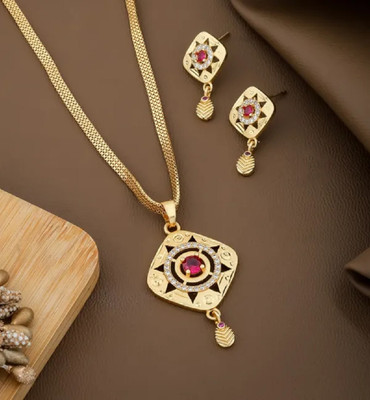 Rhosyn Brass Gold-plated Multicolor Jewellery Set(Pack of 1)