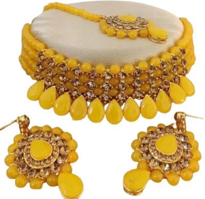Shiv Alloy Yellow Jewellery Set(Pack of 1)