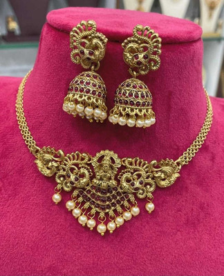 Shilpa Creation Alloy Red Jewellery Set(Pack of 1)
