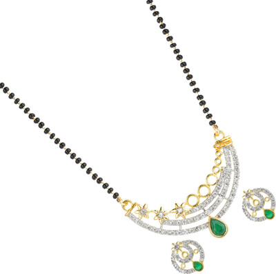 M Creation Alloy Gold-plated Gold Jewellery Set(Pack of 3)