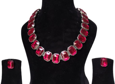 Buybox Glass Red Jewellery Set(Pack of 3)