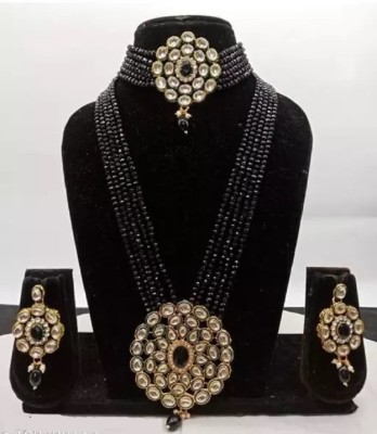 Sial Alloy Gold-plated Black Jewellery Set(Pack of 1)
