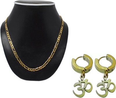 house of common Brass, Stainless Steel Gold-plated Gold Jewellery Set(Pack of 2)