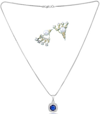 SRK Fashions Alloy Blue, White Jewellery Set(Pack of 1)