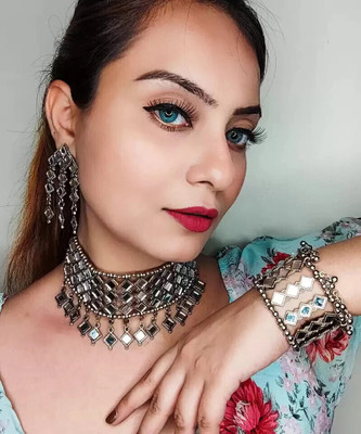 ZUKHRUF Alloy Sterling Silver Silver Jewellery Set(Pack of 1)