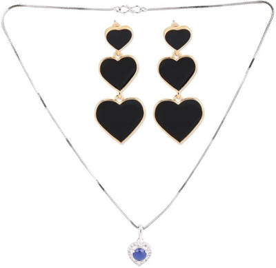 SKG Fashions Stone Blue, Black Jewellery Set(Pack of 1)