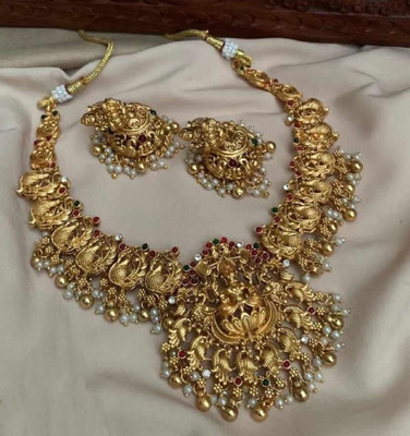 FALLALERY Alloy Gold-plated Gold Jewellery Set(Pack of 1)