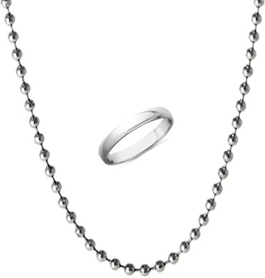 house of common Stainless Steel Sterling Silver Silver Jewellery Set(Pack of 2)