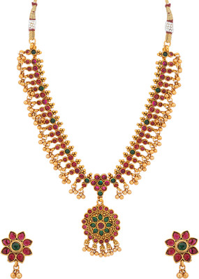 YELLOW CHIMES Brass Gold Jewellery Set(Pack of 3)