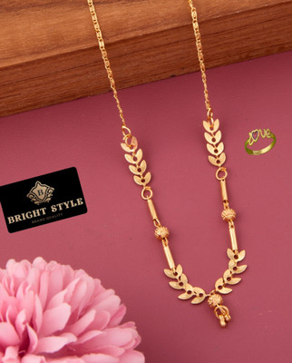 Bright STYLE Brass, Alloy Gold-plated Gold Jewellery Set(Pack of 1)