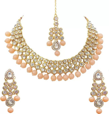 catalyst venture Alloy Copper Rose Gold, White, Orange, Silver Jewellery Set(Pack of 1)