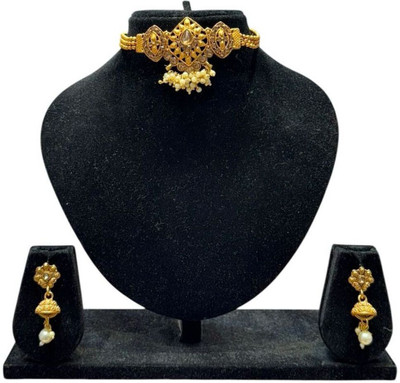 Npc Alloy Gold-plated Gold Jewellery Set(Pack of 1)