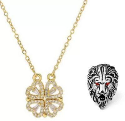 MAATRCHAAYA Brass, Stainless Steel Sterling Silver, Gold-plated Gold, Silver Jewellery Set(Pack of 2)