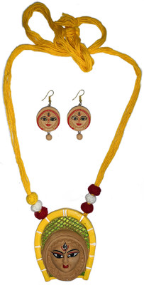 SharanyaD Terracotta Multicolor Jewellery Set(Pack of 3)