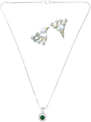 SKG Fashions Stone Green, White Jewellery Set(Pack of 1)