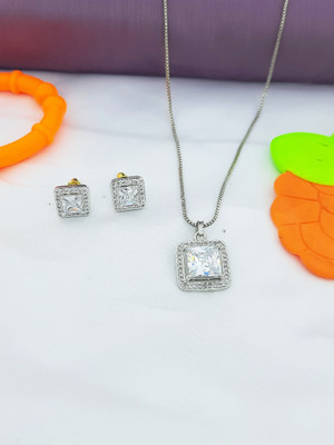 JIYANSHI ENTERPRISE Alloy Silver Silver Jewellery Set(Pack of 1)