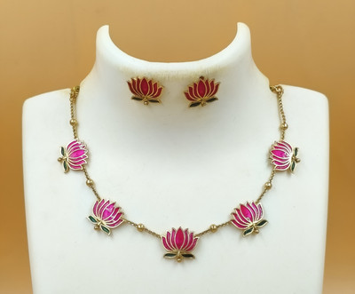 Shilpa Creation Brass Gold-plated Multicolor Jewellery Set(Pack of 1)