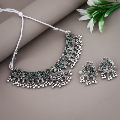 VISITART JEWELLERY Alloy Silver, White Jewellery Set(Pack of 1)