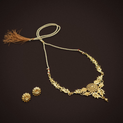 jill fashion Copper Gold-plated Gold Jewellery Set(Pack of 1)