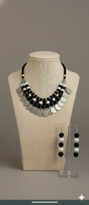 A S enterprize Oxidised Silver Black Jewellery Set(Pack of 1)