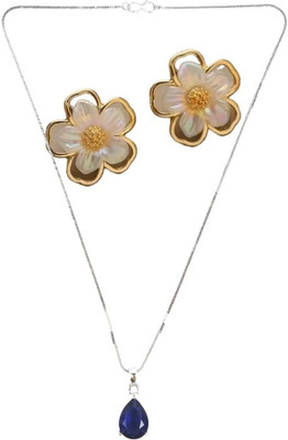 SRK Fashions Alloy Blue, Gold Jewellery Set(Pack of 1)
