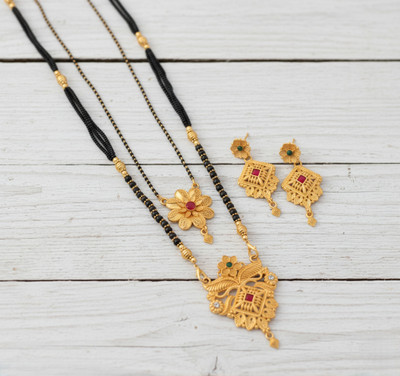 Rasadiya Brass Gold-plated Gold Jewellery Set(Pack of 1)