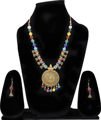 DEGHLAM Alloy Gold-plated Multicolor Jewellery Set(Pack of 3)