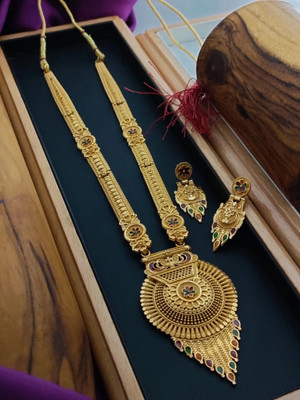 Treeneral Brass Gold-plated Multicolor Jewellery Set(Pack of 1)