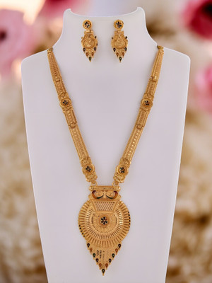 EthnicEmbrace Alloy Gold-plated Gold Jewellery Set(Pack of 3)