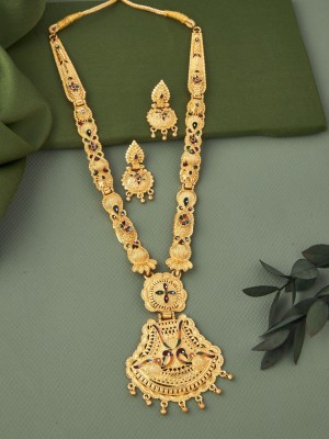 ROMKINA FASHION HUB Brass Gold-plated Gold Jewellery Set(Pack of 1)