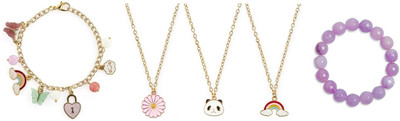 EnlightenMani Alloy Gold-plated Multicolor Jewellery Set(Pack of 4)