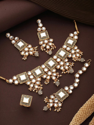 ANOUK Alloy Gold-plated Grey Jewellery Set(Pack of 1)