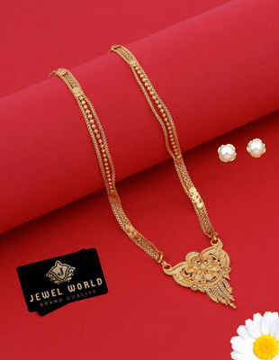 Jewel WORLD Brass, Copper Gold-plated Gold, Black Jewellery Set(Pack of 1)