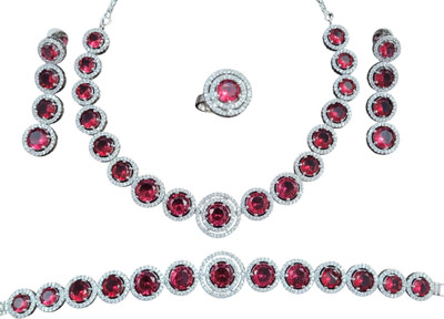 PRIMORA JEWELS Brass Silver, Brown Jewellery Set(Pack of 1)