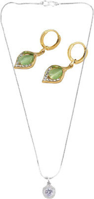SRK Fashions Alloy White, Green Jewellery Set(Pack of 1)